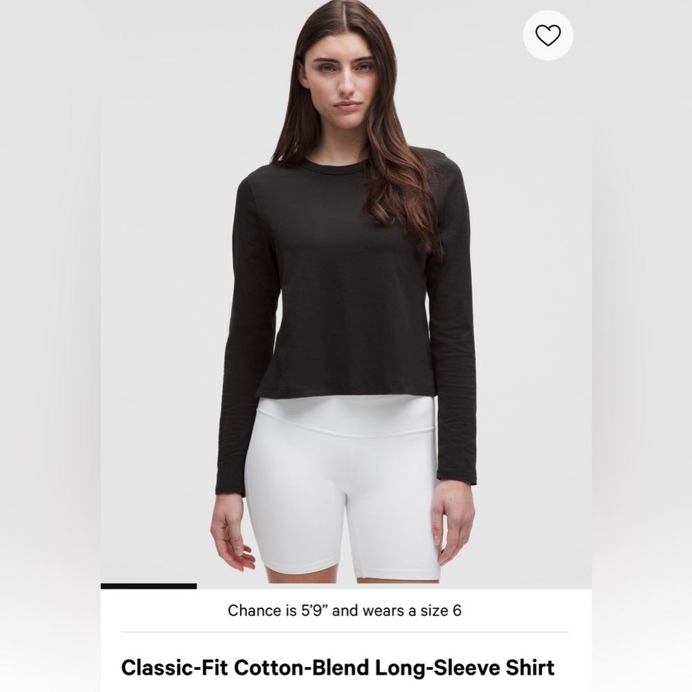 NAVY Lululemon Long-Sleeve Cotton-Blend Top NWT